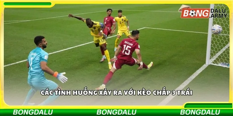 Các tình huống xảy ra với kèo chấp 3 trái